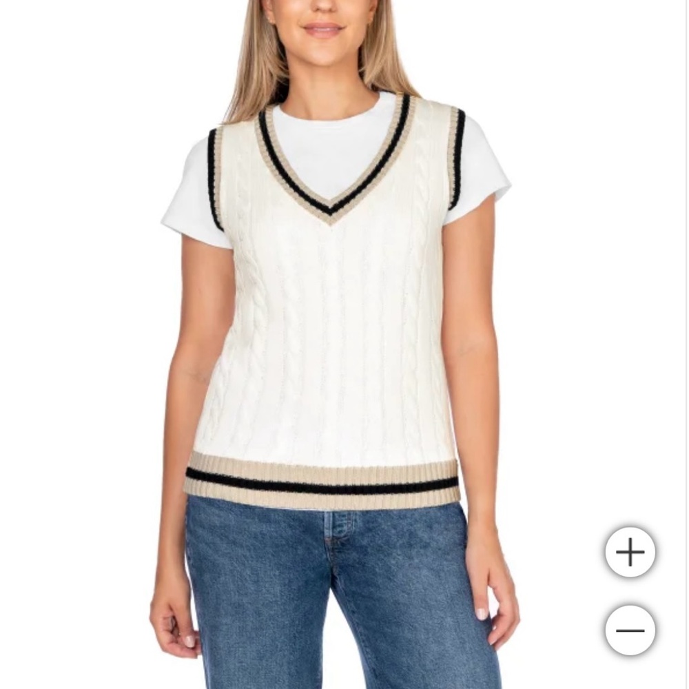 In Conversation Women's Cotton Sweater Vest, S